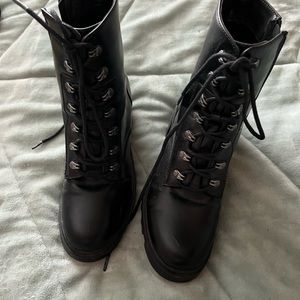 Lace up combat boots